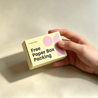 Boîtes personnalisées écologiques réutilisables en carton blanc avec motif cercle jaune, impression ovale, minimalistes, propres, lumineuses, élégantes, simples, en forme de L