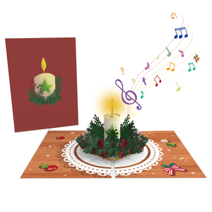 LED3D ZS-P2158 Handmade Art Christmas Pop Up Card 3D Holiday Greeting Card with Music and Lights - Product Image 3