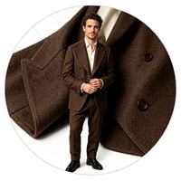 Costume homme croisé en tweed, revers italien, pour affaires et mariage, en laine et polyester, sur mesure