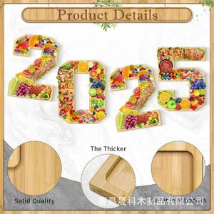 Bamboo 2025 Digital <b>Tray</b> Creative Snack Fruit Serving <b>Tray</b> For Hotel Coffee <b>Tea</b> Afternoon <b>Tea</b> Cake Solid Wood - Product Image 2