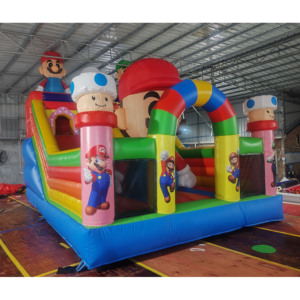 20x13 pies grandes niños inflables Super Marios saltar castillo hinchable Casa de rebote inflable con toboganes dobles para fiesta - Product Image 2
