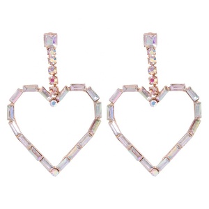 Fashion <strong>Gold</strong> Hanging <strong>Dangle</strong> Drop <strong>Earrings</strong> Statement Jewelry Crystal Flower <strong>Earrings</strong> for Women - Product Image 4