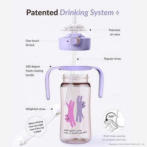 Customize PPSU Baby Straw Cup Spill Proof Toddler Drinking Cup with Handle Baby Water <b>Bottle</b> Training Cup BPA Free - Product Image 3