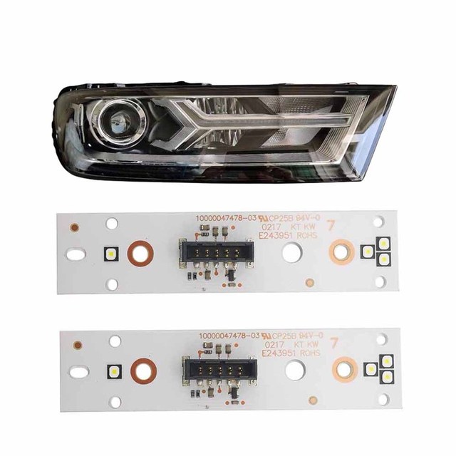 2017-2019 Audi Q7 LED Headlight Daytime Running Light Boards New Xenon Angel Eyes DRL 55W Left Right Chip E243951 4M0941475