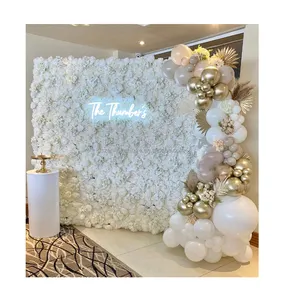 חתונה פרח וילון 3d להפשיל פרח קיר רקע בד פרחוני קיר פנל למסיבה רקע