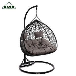 Garden Double Seat <strong>Egg</strong> Shape Patio Swing with Stand <strong>Uk</strong> Outdoor Rattan Wicker Hanging Swing <strong>Egg</strong> <strong>Chair</strong> - Product Image 4