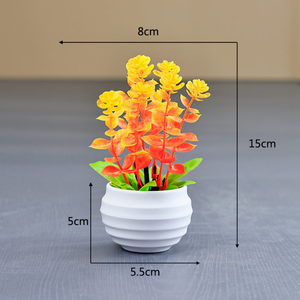 Bonsái Artificial de <span class=keywords><strong>Eucalipto</strong></span>, Planta de Plástico |   Pequeñas plantas en maceta para decoración de mesita de noche o escritorio en China - Product Image 4