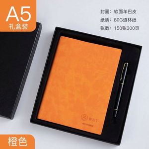 Custom Logo Printed Blue PU Leather PP Hardcover Eco A5 Business Office Diary Lay Flat Portable <b>Dot</b> Grid <b>Journal</b> Pen - Product Image 6