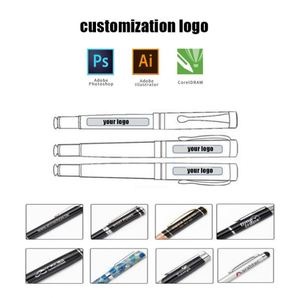 Bolígrafo Metálico Multifunción 2 en 1 Personalizado Promocional, Bolígrafo con Pantalla Táctil Capacitiva de Aluminio, Logotipo Grabado, Bolígrafo de Regalo Color Oro Rosa - Product Image 6