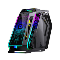 Boîtier d'ordinateur de jeu Lovingcool Mid Tower le plus populaire, boîtier d'ordinateur de bureau RGB, boîtier PC M-ATX/MINI-ITX pour le jeu