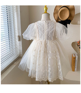 Novedad <span class=keywords><strong>de</strong></span> verano, vestido <span class=keywords><strong>de</strong></span> estilo coreano <span class=keywords><strong>para</strong></span> niños, vestido <span class=keywords><strong>de</strong></span> <span class=keywords><strong>fiesta</strong></span> <span class=keywords><strong>de</strong></span> manga corta <span class=keywords><strong>de</strong></span> princesa dulce <span class=keywords><strong>para</strong></span> niñas, traje sólido <span class=keywords><strong>de</strong></span> malla hinchada <span class=keywords><strong>para</strong></span> niñas - Product Image 2