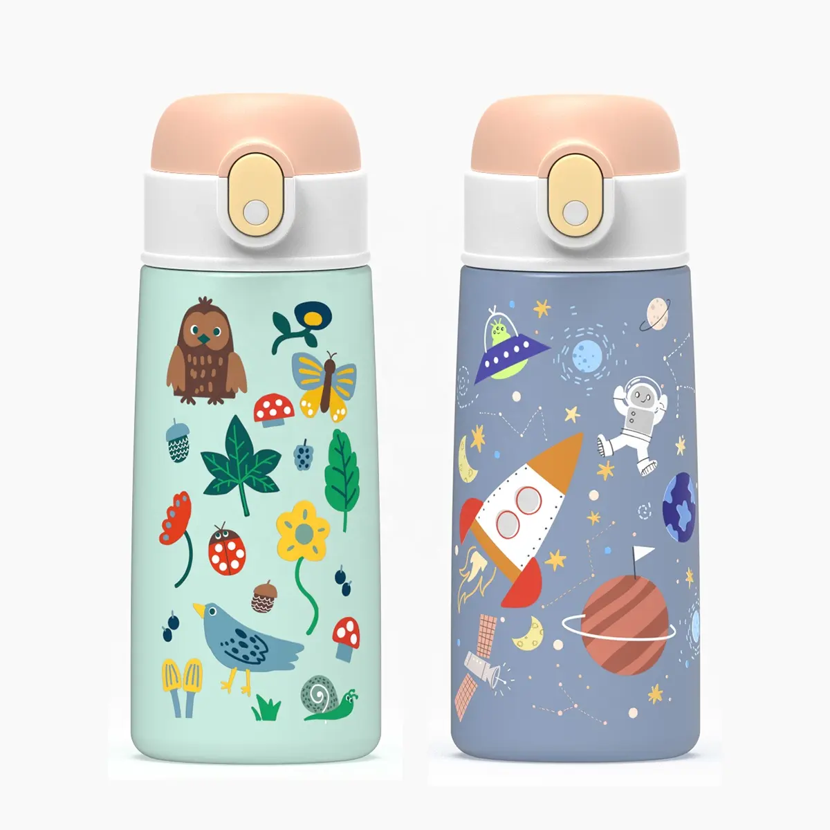 Custom Wide Mouth Children Stainless Steel Vacuum Flask Insulated Drinking Water Bottle for Kids School