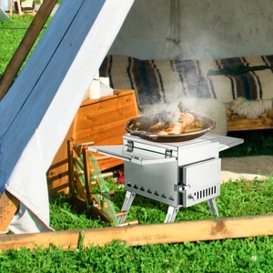 Estufa de Leña Portátil para Camping, Estufa de Leña y Parrilla para Barbacoa con Chimenea, Más Vendida - Product Image 5