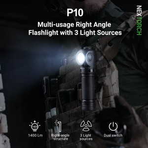 Cho nextorch P10 Led đèn pin với <span class=keywords><strong>1400</strong></span> lumen Strobe đèn cảm ứng không thấm nước IPX8 - Product Image 2