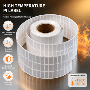 Etiquetas de PI Resistentes a Altas Temperaturas, Etiquetas Adhesivas con Código QR y Código de Barras Personalizadas para Placas de Circuito Impreso y Componentes Electrónicos - Product Image 1