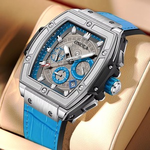 Drioshipping New Fashion Luxury Men's Automatic <b>Mechanical</b> <b>Watch</b> Waterproof Square Leather Strap Business Style - Product Image 2