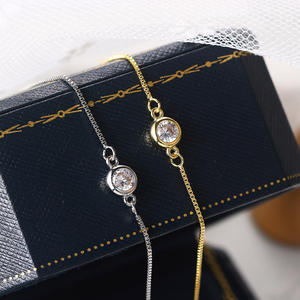 Haut de gamme minimaliste cool-toniques simple diamant bulle cheville Vintage bijoux de mode pour les femmes Fine bracelet à breloques - Product Image 1