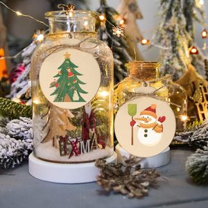 Etiquetas navideñas creativas de madera en blanco para decoración, adornos festivos, bolas navideñas de dibujos animados DIY, etiquetas de colores, en stock para envío transfronterizo. - Product Image 3