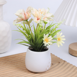 Fiori Artificiali Autunnali in Vaso, Sfondo con Fiori Artificiali, <span class=keywords><strong>Prato</strong></span> in Plastica, Fiori Artificiali da Esterno - Product Image 5