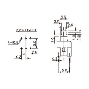 KAN-W 7 0.3A 50V Đèn pin toneluck 6 pin Micro đẩy nút chuyển đổi - Product Image 5