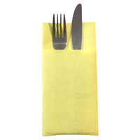 Linge doux au toucher blanc uni 1 pli Airlaid papier jetable serviette d'invité serviettes feuille style pli pour sac de serviettes de dîner