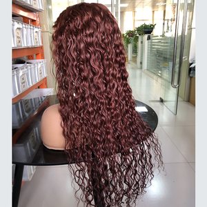#33 <span class=keywords><strong>Couleur</strong></span> vague d'eau bouclés cheveux humains avant <span class=keywords><strong>de</strong></span> lacet perruque prix <span class=keywords><strong>de</strong></span> gros Full Hd Transparent dentelle frontale perruque <span class=keywords><strong>de</strong></span> cheveux humains pour les femmes - Product Image 1