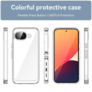 Funda Transparente para Google <span class=keywords><strong>Pixel</strong></span> 10A, Carcasa Protectora de Gel TPU Suave con Parte Trasera Rígida de Acrílico, 2 en 1, para Google <span class=keywords><strong>Pixel</strong></span> 10 Pro XL - Product Image 2