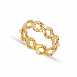 Chain Shape <b>Plain</b> Design <b>Ring</b> Turkish Wholesale Handcrafted 925 Sterling Silver Fine Jewelry for Women - Product Image 2