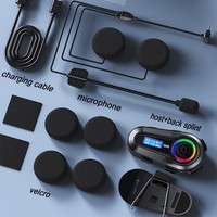 Casque de moto Q08 avec intercom Bluetooth 5.3, microphone intégré, suppression du bruit tactique