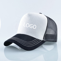 Logo personnalisé de haute qualité broderie 5 panneaux sport décontracté maille casquette de baseball blanc camionneur chapeau pour hommes et femmes