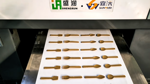 Ligne de production de couverts et de <span class=keywords><strong>vaisselle</strong></span> entièrement biodégradables en fibres végétales (paille de blé, coque de riz, farine de maïs) - Product Image 4