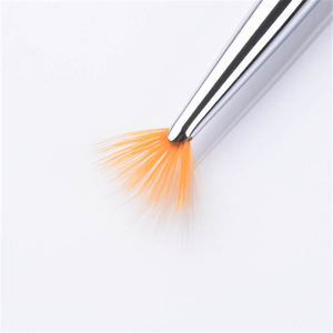 Small Fan Shaped Nail Art Brush Gradient Blending Phototherapy Dotting Nylon Bristle Redwood Rod Color Painting Nail Tool - Product Image 2