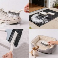 Brosse de nettoyage en plastique, balai, serpillière, grattoir à poils, brosse à joints de carrelage, brosse à poils multifonctionnelle pour le nettoyage domestique