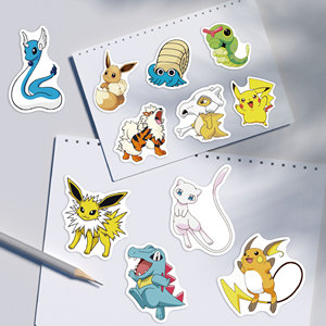 ZY2320 100 Pezzi Adesivi Decorativi <span class=keywords><strong>Anime</strong></span> Giapponesi Poke Monster per Bambini, Ragazze, Laptop, Skateboard, Valigie, Chitarre, Adesivi Artistici in Vinile - Product Image 6