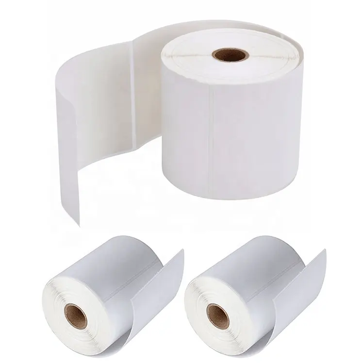 Hoge Kwaliteit Zelfklevende Thermische Transfer Label Papier 4X6X1000 Gelden Voor Zebra Printer Merk Blanco Barcode label