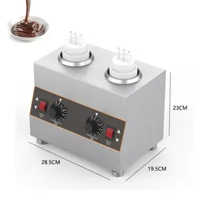 2022 Lowest Prices 640 W Commercial Chocolate Heater Sauce Warmer Electric Stainless Steel 4 Bottles Heater Machine