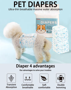 Dezhu venta al por mayor OEM ODM ligero mascotas suministros impermeables desechables suaves almohadillas <span class=keywords><strong>para</strong></span> orinar <span class=keywords><strong>para</strong></span> <span class=keywords><strong>perros</strong></span> <span class=keywords><strong>machos</strong></span> mascotas pañales de entrenamiento - Product Image 4