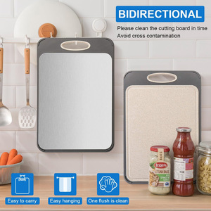 Stainless Steel Cutting Board 304 Food Grade Double Sided Rectangular Thickened Dishwasher Safe Antibacterial Mildew Resistant - Product Image 1