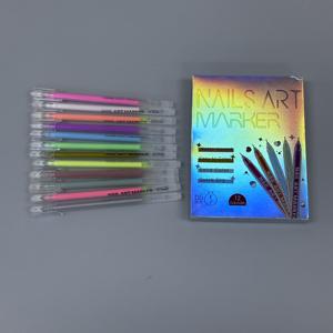 Ensemble de 12 stylos à peinture acrylique pour nail art, stylo marqueur pour ongles graffiti, stylo liner à séchage rapide pour filles, <span class=keywords><strong>dessin</strong></span> <span class=keywords><strong>sur</strong></span> ongles - Product Image 4