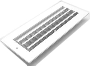 זרימת אוויר HVAC גריל 1way Vent מתכוונן אלומיניום לשקע מזגן Ducting צינור מרובע ABS - Product Image 3