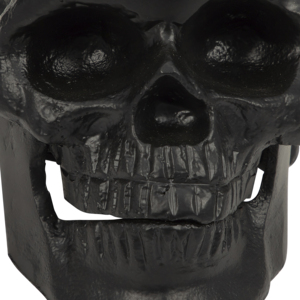 Moderna statuetta in metallo a forma di teschio per decorazioni per la casa, soggiorno, statue ornamentali, ideale per l'arredamento di bagno, ufficio e stanza. - Product Image 5