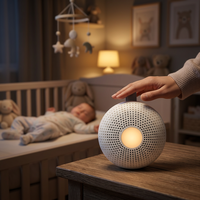 2026 Machine de Sommeil Intelligente avec Capteur de Pleurs, Fonction Auto-Play de Berceuses, Moniteur de Sommeil Portable avec Minuteur, Rechargeable, Bruit Blanc, Cadeau