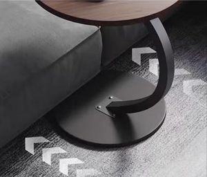 Adenuo Table Basse Ronde Moderne en Bois et Métal, Diamètre 40cm, Hauteur 60cm, Durable et Écologique pour Salon - Product Image 4