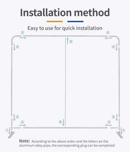 Stand d'exposition publicitaire rapide à assembler avec cadre en aluminium et tissu de qualité supérieure pour salon professionnel - Product Image 3