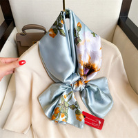 Élégants foulards en soie polyester à motif chaîne, légers pour l'été, châles de plage pour femmes, grands foulards doux effet soie
