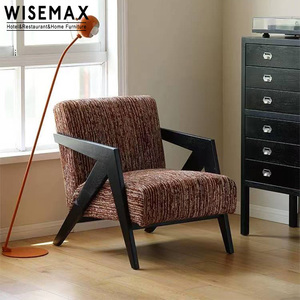 MUEBLES WISEMAX, Muebles para el Hogar de Estilo Francés, Sofá Individual con Estructura de Madera Maciza, Sillón Cómodo, Sillón para Villa o Apartamento - Product Image 3