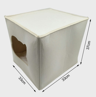 Support de chat blanc, personnalisé, amovible, lit pliable, pour chiens et chats, maison carrée, pour petits animaux domestiques