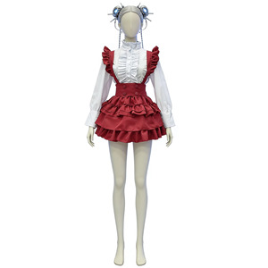 Robe Lolita Mécanique Cyberpunk Style Gothique Costume Cosplay Jupe Volantée Rouge et Blanche Jeu de Rôle Anime Printemps 2025 - Product Image 5