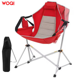 Silla Plegable para Exteriores Woqi, Marco de Aluminio, Tela Oxford Roja, Silla Portátil para Camping, Playa y Jardín con Almohada, Diseño Compacto - Product Image 1