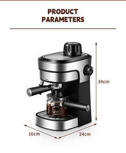 Cafetera Espresso de Doble Uso, Doméstica y Comercial, Semiautomática, Eléctrica, de Plástico, 20 Bares de Presión, 1050W, para Hoteles - Product Image 2